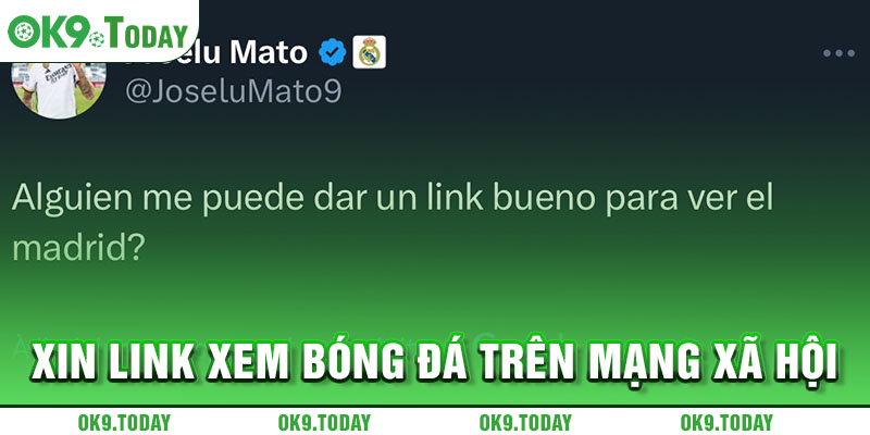 Xin link xem bóng đá trên mạng xã hội