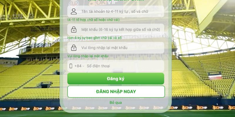 Hoàn tất quy trình tạo tài khoản thần tốc